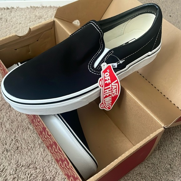 Classic Black White Slip On Vans (women’s 9) - Picture 1 of 2
